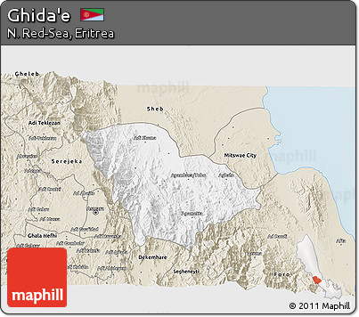 Classic Style 3D Map of Ghida'e