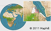 Satellite Location Map of Ghida'e, highlighted country, highlighted parent region