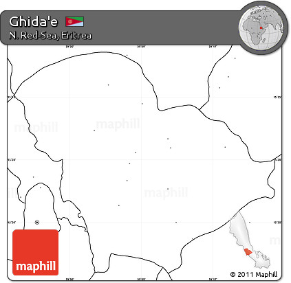 Blank Simple Map of Ghida'e, no labels