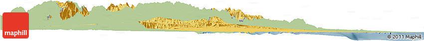 Savanna Style Horizon Map of Karora, single color outside
