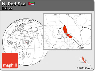Blank Location Map of N. Red-Sea