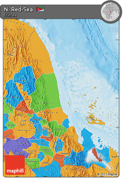 Political Map of N. Red-Sea