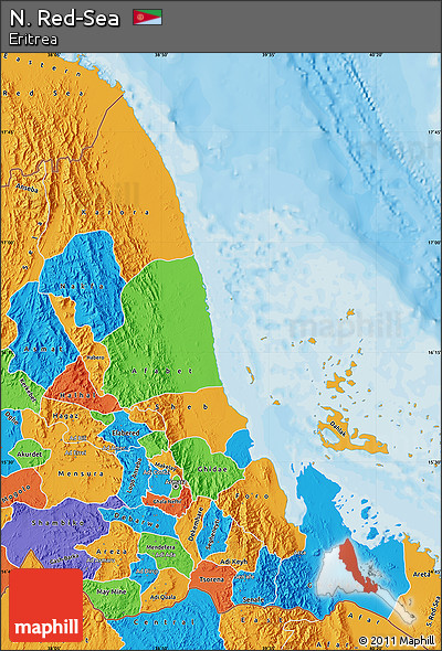 Political Map of N. Red-Sea