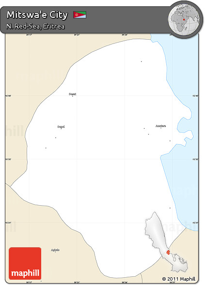 Classic Style Simple Map of Mitswa'e City