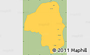 Savanna Style Simple Map of Nakfa, single color outside