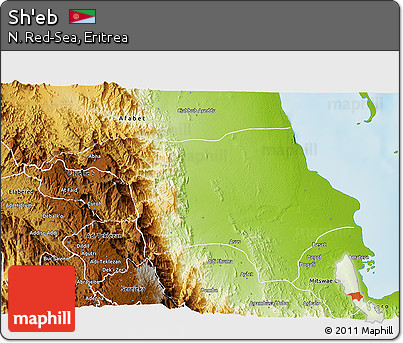 Physical 3D Map of Sh'eb