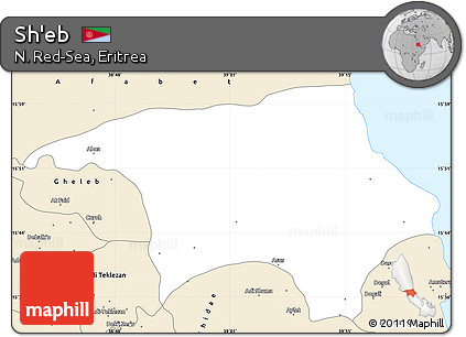 Classic Style Simple Map of Sh'eb