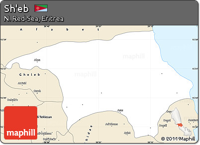 Classic Style Simple Map of Sh'eb