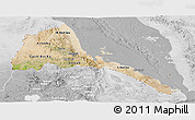 Satellite Panoramic Map of Eritrea, lighten, desaturated