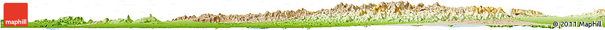 Satellite Horizon Map of Areta', physical outside