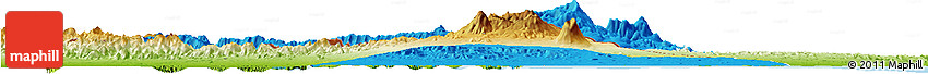Political Horizon Map of Central So. Red-Sea, physical outside