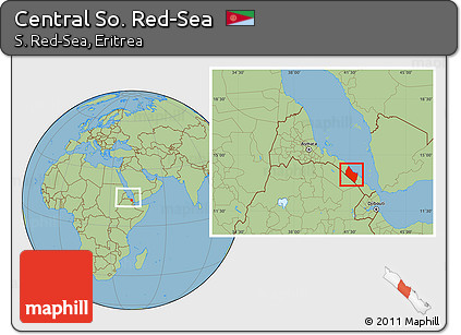 Savanna Style Location Map of Central So. Red-Sea, within the entire country