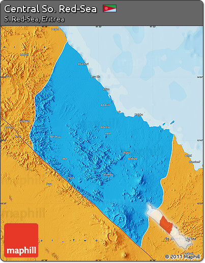 Political Map of Central So. Red-Sea