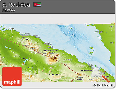 Physical Panoramic Map of S. Red-Sea