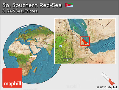 Satellite Location Map of So. Southern Red-Sea