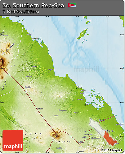 Physical Map of So. Southern Red-Sea