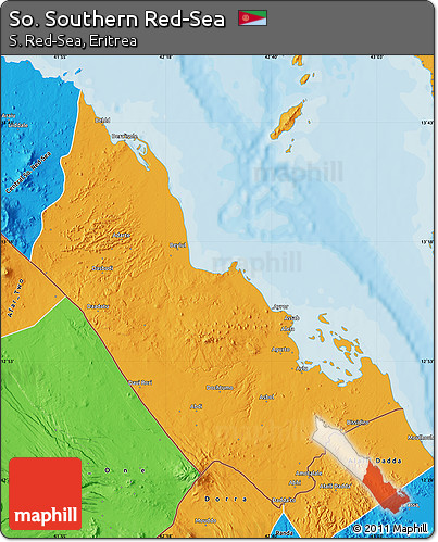 Political Map of So. Southern Red-Sea