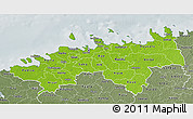 Physical 3D Map of Harju, semi-desaturated
