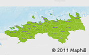 Physical 3D Map of Harju, single color outside