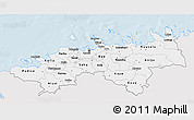 Silver Style 3D Map of Harju, single color outside