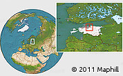 Satellite Location Map of Aegviidu, highlighted country, highlighted parent region