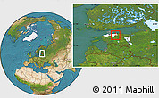 Satellite Location Map of Aegviidu, highlighted parent region