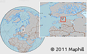 Gray Location Map of Maardu, hill shading