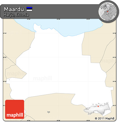 Classic Style Simple Map of Maardu