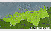 Physical Map of Harju, darken