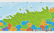Physical Map of Harju, political outside