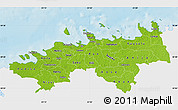 Physical Map of Harju, single color outside