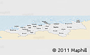 Classic Style Panoramic Map of Harju, single color outside