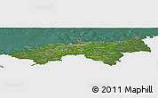 Satellite Panoramic Map of Harju, single color outside