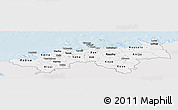 Silver Style Panoramic Map of Harju, single color outside