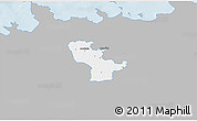 Gray 3D Map of Raasiku, single color outside