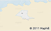 Classic Style 3D Map of Saku, single color outside