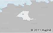 Gray 3D Map of Saku, single color outside