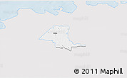 Silver Style 3D Map of Saku, single color outside