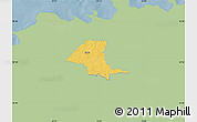 Savanna Style Map of Saku, single color outside