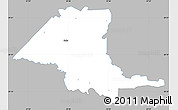 Gray Simple Map of Saku, single color outside