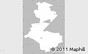 Gray Simple Map of Saue, single color outside