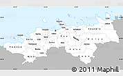 Gray Simple Map of Harju, single color outside
