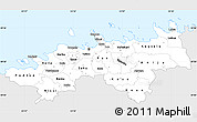 Silver Style Simple Map of Harju, single color outside