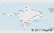 Gray 3D Map of Hiiu, single color outside