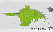 Physical 3D Map of Hiiu, desaturated