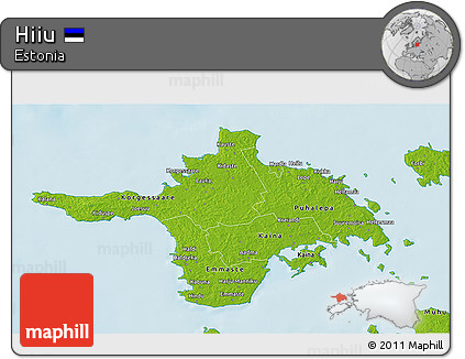 Physical 3D Map of Hiiu