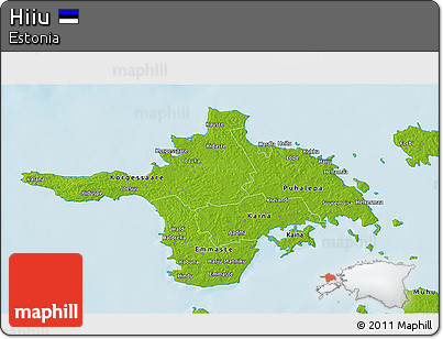 Physical 3D Map of Hiiu