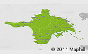 Physical 3D Map of Hiiu, lighten, desaturated