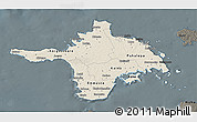 Shaded Relief 3D Map of Hiiu, darken