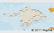 Shaded Relief 3D Map of Hiiu, political outside